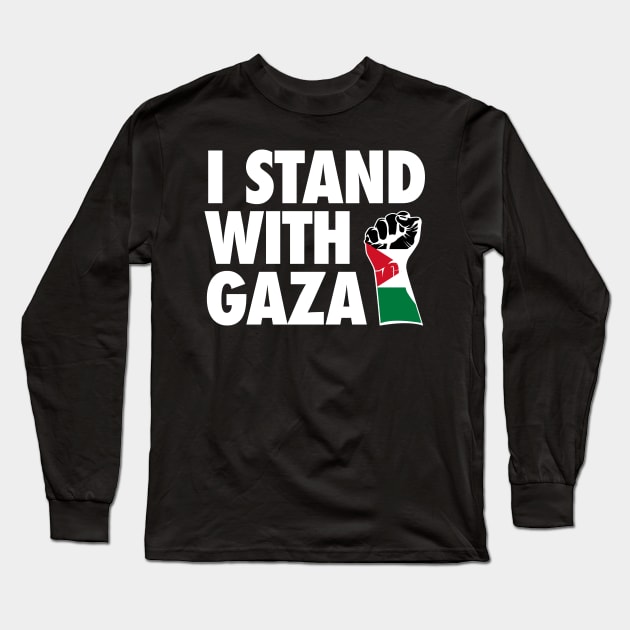 I stand with gaza - stand with palestine Long Sleeve T-Shirt by Tidio Art